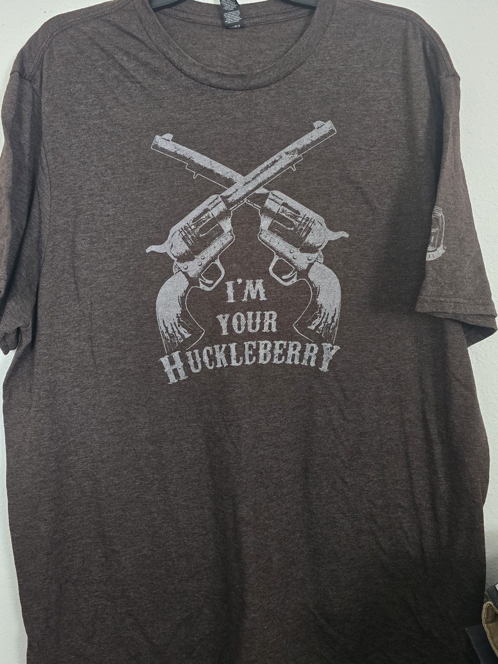 Men's Brown Graphic T-Shirt - I'm Your Huckleberry